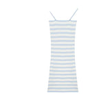 Zingj Style Temperament Small Fragrant Wind Striped Knitted Long-Sleeved Cardigan Halter Dress Korean Version Slim Two-Piece