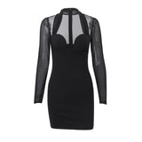 Zingj Women's Wear 2024 Spring New Sexy Mesh Light Ripe Wind Show Thin Royal Sister Bag Hip Dress