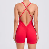 Zingj Dry Naked Sports Jumpsuit One Beautiful Back Running Fitness Suit Tight Yoga Jumpsuit 43014-Outfit