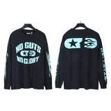 Star Long-Sleeved T-Shirt Men's Ins Street Fashion T-Shirt Autumn And Winter Loose Casual Pure Cotton Bottom