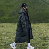 Long Down Cotton Clothes Female New Korean Version Loose Over The Knee Thick Warm Cotton-Padded Clothes Cotton-Padded Jacket Winter Coat Bread Clothes-Outfit