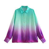 Spring Tie-Dye Printed Fashion Leisure Long-Sleeved