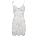 And Spicy Girl Style Broken Lace V-Collar Small Sexy Back Slim Sling Dress 2024 New