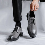 Zingj Size Men's Shoes Direct Sales English Style Business Casual Leather Shoes Summer High Sense Wedding Groom's Shoes