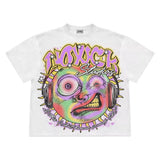 New Gothic Funny Street Trend Hip-Hop Printed High Street Casual Men's And Women's Short-Sleeved Round-Necked