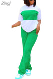 Pieces Women's Sets 2023 Summer Autumn Letter Print Pullover Suit Tops And Pants Suits Two Piece Set Tracksuit