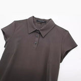 New POLO Collar With Belt Short-Sleeved Mini Dress