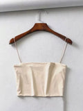 Summer Women's Crop Top Sexy Elastic Cotton Camis sleeveless Short Tank Top