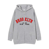Style Lazy Cardigan Hoodie 2024 Spring And Autumn Oversize Zipper Jacket Couple