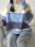 Color Block Striped Sweater- Outfit