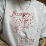 Cartoon Cowboy Cat Print Oversized T-shirtOutfit