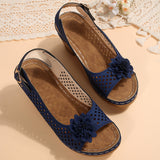 Flower High-Heeled Sandals Women 2025 Summer New Fashion Casual Coarse Sandals