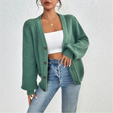 Long Striped Knitted Cardigan Large Version Of Loose Long-Sleeved Sweater Coat