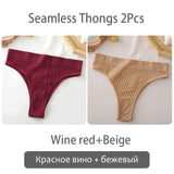 Women's thong High Waisted Seamless Women's Panties Comfortable Briefs 6 Solid Colors S-XL Sexy Underpants For