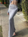 Low Waist Bandage Skinny Maxi Skirts Sexy Party Prom Grunge Clothes 2022 Summer Harajuku Y2K Lolita Bottoms
