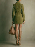 Women's Short Sleeve French Autumn/Winter Zipper Long Sleeve