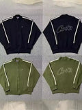 Meitao New Alphabet Street Men And Women Loose Zipper Cardigan Flanged Sweater