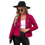 Zingj Women's Clothing Station Spring And Autumn Lapel Zipper Small Suit Long Sleeve