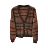 Zingj Sense Small Sweater Coat Female Autumn Winter Design Feeling Lazy Wind Retro Rhomenge Sweater Jacket