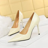 Zingj Simple Thin Heel High Heel Shallow Pointed Head Sexy Thin Professional OL Women's Single Shoes High