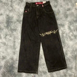 Zingj Wide-Leg Jeans Men Y2K Hip-Hop Harajuku High-Quality Street Rest 211-0-Outfit