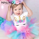 Cotton Baby Girl First 1st Birthday Party Tutu Dresses for Vestidos Infantil Princess Clothes 1 Year Girls Children's