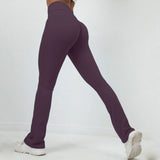 Zingj Nude Elastic Sports Lulu Peach Hip Horn Yoga Pants Show Slim Dance Training Running Sports Fitness Pants-Outfit
