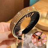 Women Elegant Luxury Rhinestone Tassel Ponytail Hair Claws Lady Sweet Meatball Hair Clips Headband Fashion Hair