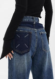Pocket Straight Leg Denim