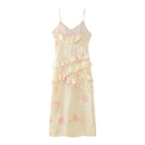 New Spring Style Two-Color Slim Printed Lotus Leaf Lace