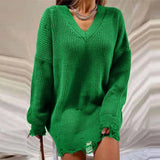 O Neck 2021 Green Sweater Dress Women Knitted Long Sleeve Autumn Winter Y2K Oversized Mini Elegant Dresses Party