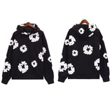 Trend Sports Shirt Hip-Hop Wood Cotton Printing Suit High Street Loose Hooded