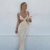 Hollowed-Out Halter Dress Women's Dress Sexy Temperament And Elegant Slim Dress In