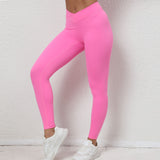 Zingj Butt Cross Waist Fitness Pants Women's Pleated Butt Yoga Pants Running Sports Speed Dry Tights-Outfit