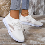 43-Yard Single-Shoe Lace Mesh Sneakers Women's Version Of Lightweight Flat-Bottomed Large-Size