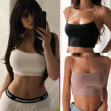 New Fashion Women Sexy Crop Tops Solid Summer Camis Women Casual Tank Tops Vest Sleeveless Crop Tops