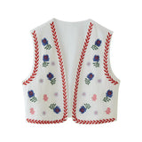 New Spring Style Simple, Slim, Embroidered Vest