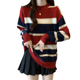 Zingj Joker Sweater Autumn Winter New Hong Kong Flavor Retro Chic Korean Languid Lazy College Inside The