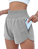 Women's Sports Shorts Quick-Dry Loose Leisure High-Waist Side Zipper Fitness Yoga Three-Point