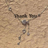 Pearl and Rhinestone Pendant Necklace-Outfit