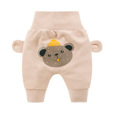 Cute Pants Boys Girl Cartoon High Waist Protection Belly Children Toddler Spring Autumn Winter Newborn Warm Velvet
