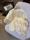 Chinese Style Printed Round Collar Loose T-Shirt 2024 New Fashionable Style Short Summer High-End T-Shirt