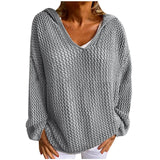 Outer Wear Knitted Pullover Hooded Sun-proof Top Thin Loose