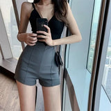 Women Elastic Solid Casual High Waist Skinny Teens All-match Ins Female College Summer 2021 New Arrival Slim Popular