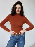 Zingj Color Half Turtleneck Sweater 2024 Autumn And Winter Female (24 Color Spot) Slim Knit Bottom