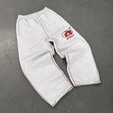 Men's Hip-Hop Letter-Print Sweatpants Trendy Street Loose-Fitting Broad Leg Trousers Drawstring Straight