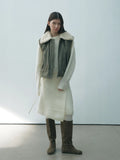 [Daihe] Winter New Leisure Standing Collar Polar Bear Hair Double Zipper Simple Versatile Vest Coat H7861-Outfit