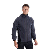 Men's And Women's Outdoor Sports Colorful Reflective Jacket Mesh Stitching Breathable Hooded Coat Cycling Clothing-Outfit