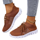 43-Yard Single-Shoe Lace Mesh Sneakers Women's Version Of Lightweight Flat-Bottomed Large-Size