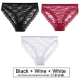 Transparent Floral Lace Panties Women Low-Waist Underpant Hollow Out Thong Female G-String Underwear Lingerie